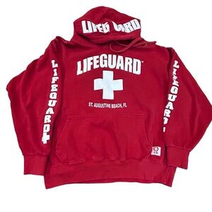 Lifeguard St Augustine Beach Florida Red Unisex Sweatshirt L